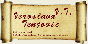 Veroslava Tenjović vizit kartica